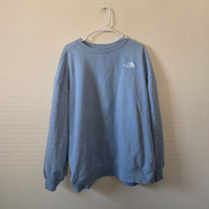 Women's The North Face Baby Blue Fleece Lined Pullover Sweatshirt Plus Size XXL